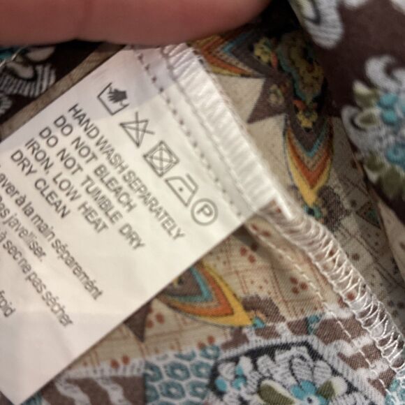 Glamorous Patchwork Geometric Floral Smock Maxi Dress Womens Size Large - Picture 4 of 14